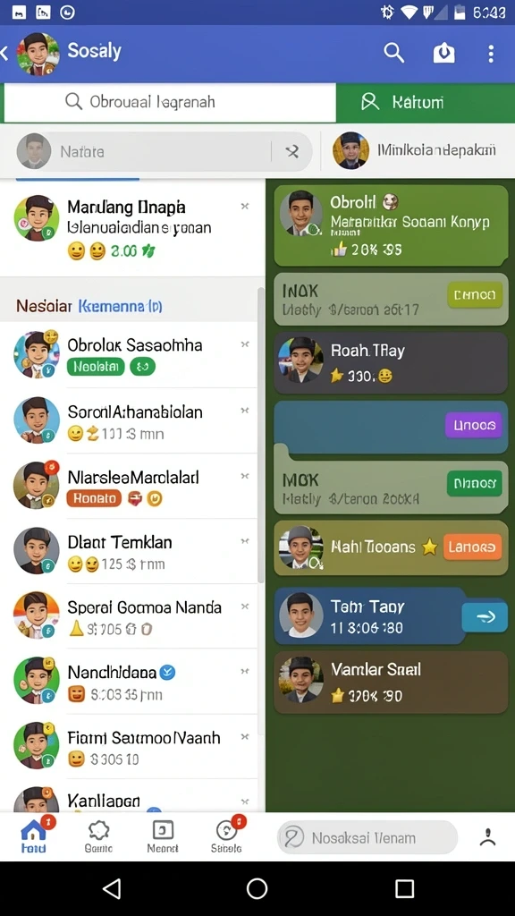 Gambar karakter unik yang dapat dipilih oleh pemain.