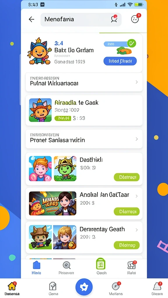 Papan leaderboard untuk bersaing.