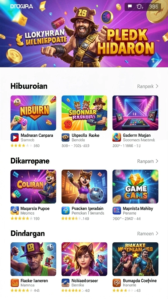 Layar menu yang sederhana dan mudah dinavigasi.