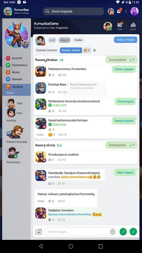 Tangkapan layar menu permainan yang intuitif.