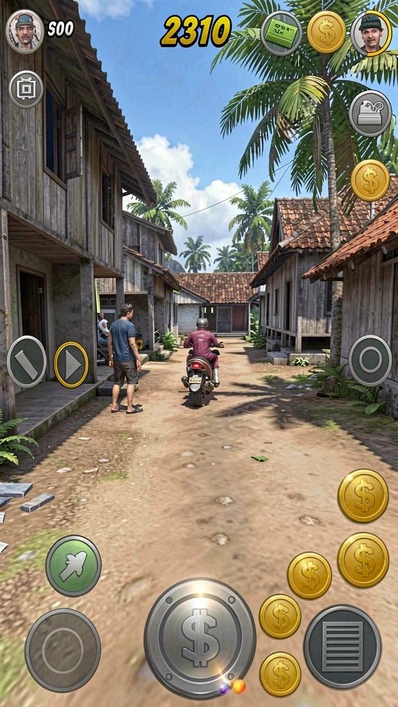 Tampilan level pertama yang menarik dan penuh warna.