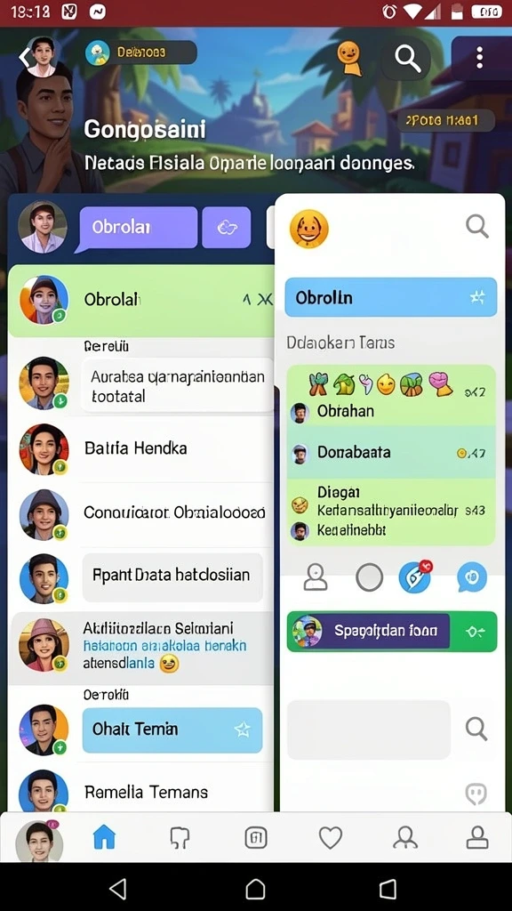 Tampilan menu utama yang menarik dan mudah dinavigasi.