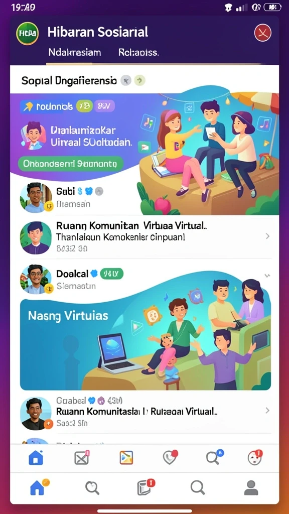 Tampilan awal aplikasi QQ1221 yang menarik.