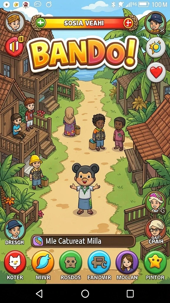 Pemandangan indah dari peta hutan yang lebat.