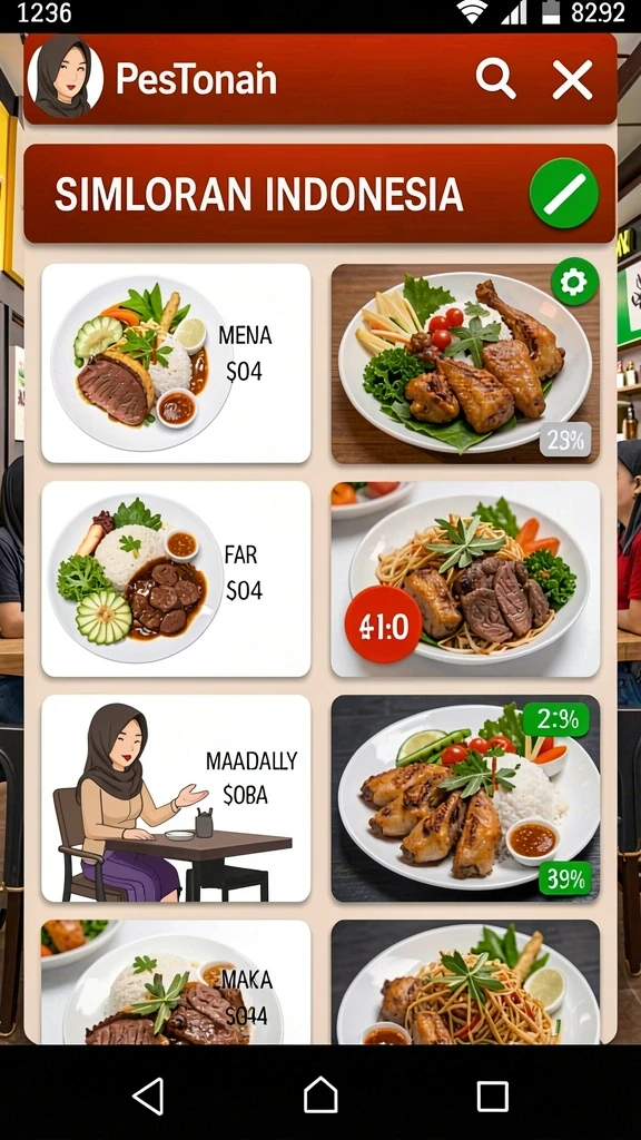 Tampilan antarmuka aplikasi user-friendly.