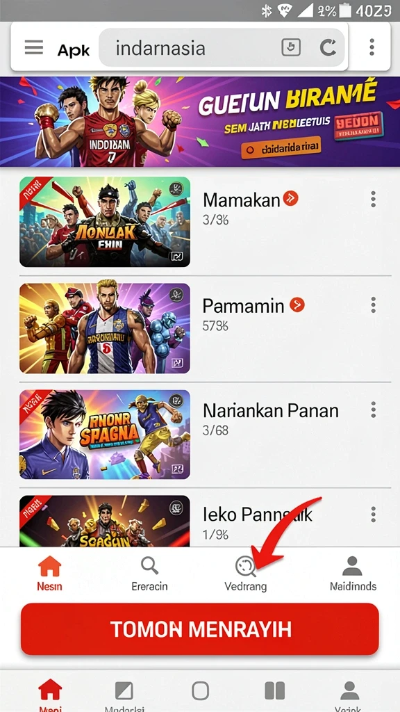 Pengalaman bermain yang seru dan adiktif.